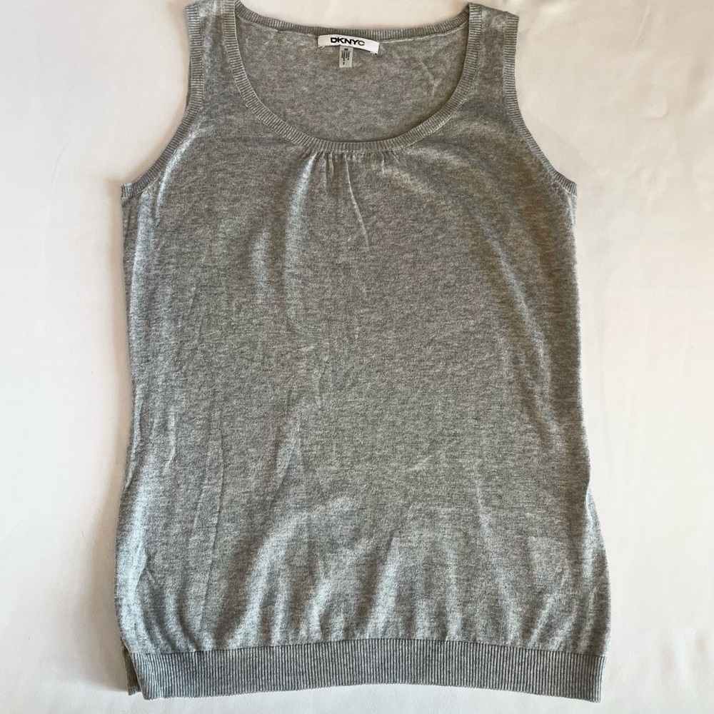 NWT DKNYC Knit Tank Sweater Vest Grey XS